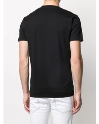 T-shirt à col rond imprimé noir DSQUARED2