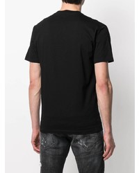 T-shirt à col rond imprimé noir DSQUARED2