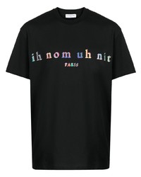 T-shirt à col rond imprimé noir Ih Nom Uh Nit