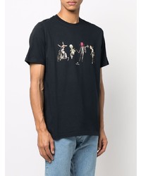 T-shirt à col rond imprimé noir PS Paul Smith