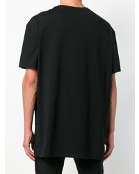 T-shirt à col rond imprimé noir Balmain