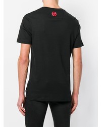 T-shirt à col rond imprimé noir Philipp Plein