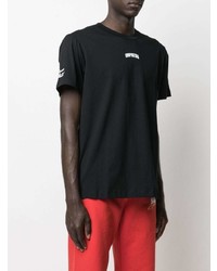 T-shirt à col rond imprimé noir Helmut Lang