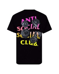 T-shirt à col rond imprimé noir Anti Social Social Club