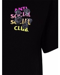 T-shirt à col rond imprimé noir Anti Social Social Club