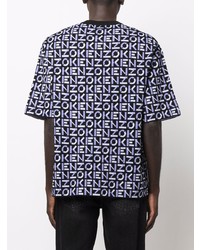 T-shirt à col rond imprimé noir Kenzo