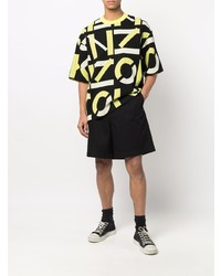 T-shirt à col rond imprimé noir Kenzo