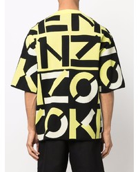 T-shirt à col rond imprimé noir Kenzo