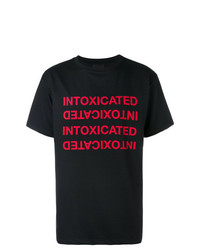 T-shirt à col rond imprimé noir Intoxicated