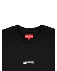 T-shirt à col rond imprimé noir Supreme