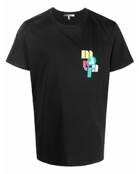 T-shirt à col rond imprimé noir Isabel Marant