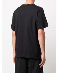 T-shirt à col rond imprimé noir Stussy