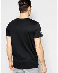 T-shirt à col rond imprimé noir Jack and Jones