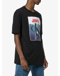 T-shirt à col rond imprimé noir Calvin Klein 205W39nyc
