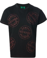 T-shirt à col rond imprimé noir Jean Paul Gaultier