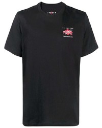 T-shirt à col rond imprimé noir Jordan