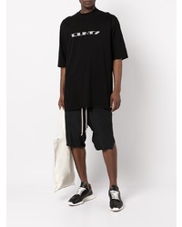 T-shirt à col rond imprimé noir Rick Owens DRKSHDW