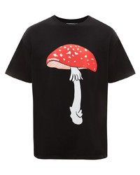 T-shirt à col rond imprimé noir JW Anderson