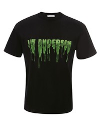 T-shirt à col rond imprimé noir JW Anderson