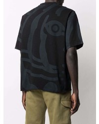 T-shirt à col rond imprimé noir Kenzo