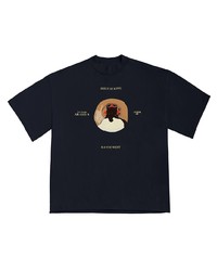 T-shirt à col rond imprimé noir Kanye West