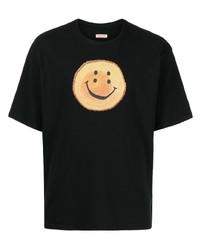 T-shirt à col rond imprimé noir KAPITAL