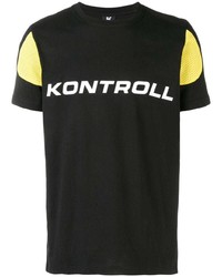 T-shirt à col rond imprimé noir Kappa Kontroll