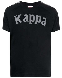 T-shirt à col rond imprimé noir Kappa