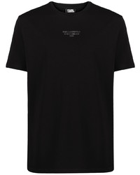 T-shirt à col rond imprimé noir Karl Lagerfeld