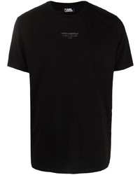 T-shirt à col rond imprimé noir Karl Lagerfeld