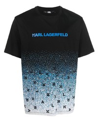 T-shirt à col rond imprimé noir Karl Lagerfeld