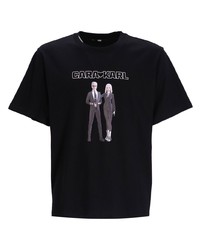 T-shirt à col rond imprimé noir Karl Lagerfeld