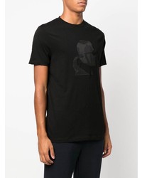 T-shirt à col rond imprimé noir Karl Lagerfeld