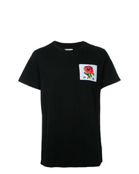 T-shirt à col rond imprimé noir Kent & Curwen