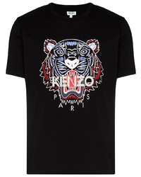 T-shirt à col rond imprimé noir Kenzo