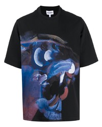 T-shirt à col rond imprimé noir Kenzo