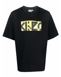 T-shirt à col rond imprimé noir Kenzo