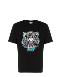 T-shirt à col rond imprimé noir Kenzo