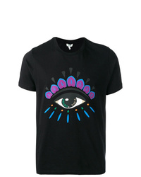 T-shirt à col rond imprimé noir Kenzo