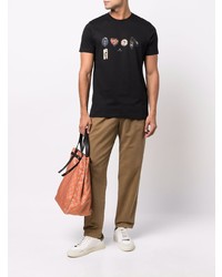 T-shirt à col rond imprimé noir PS Paul Smith