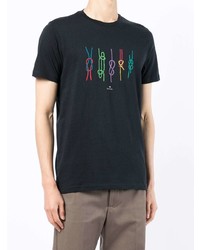 T-shirt à col rond imprimé noir PS Paul Smith