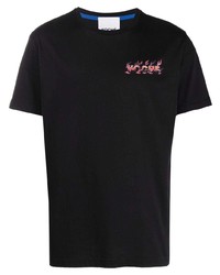 T-shirt à col rond imprimé noir Koché
