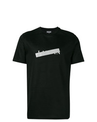 T-shirt à col rond imprimé noir Lanvin