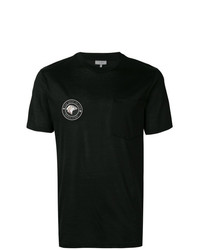 T-shirt à col rond imprimé noir Lanvin