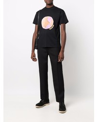 T-shirt à col rond imprimé noir Jacquemus