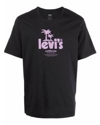 T-shirt à col rond imprimé noir Levi's
