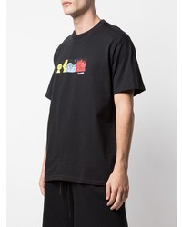 T-shirt à col rond imprimé noir Supreme