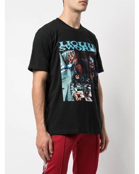 T-shirt à col rond imprimé noir Supreme