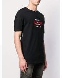 T-shirt à col rond imprimé noir Philipp Plein