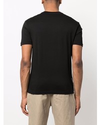 T-shirt à col rond imprimé noir Ea7 Emporio Armani